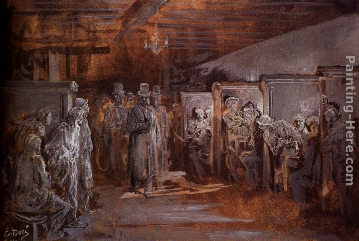 Tavern In Whitechapel painting - Gustave Dore Tavern In Whitechapel art painting